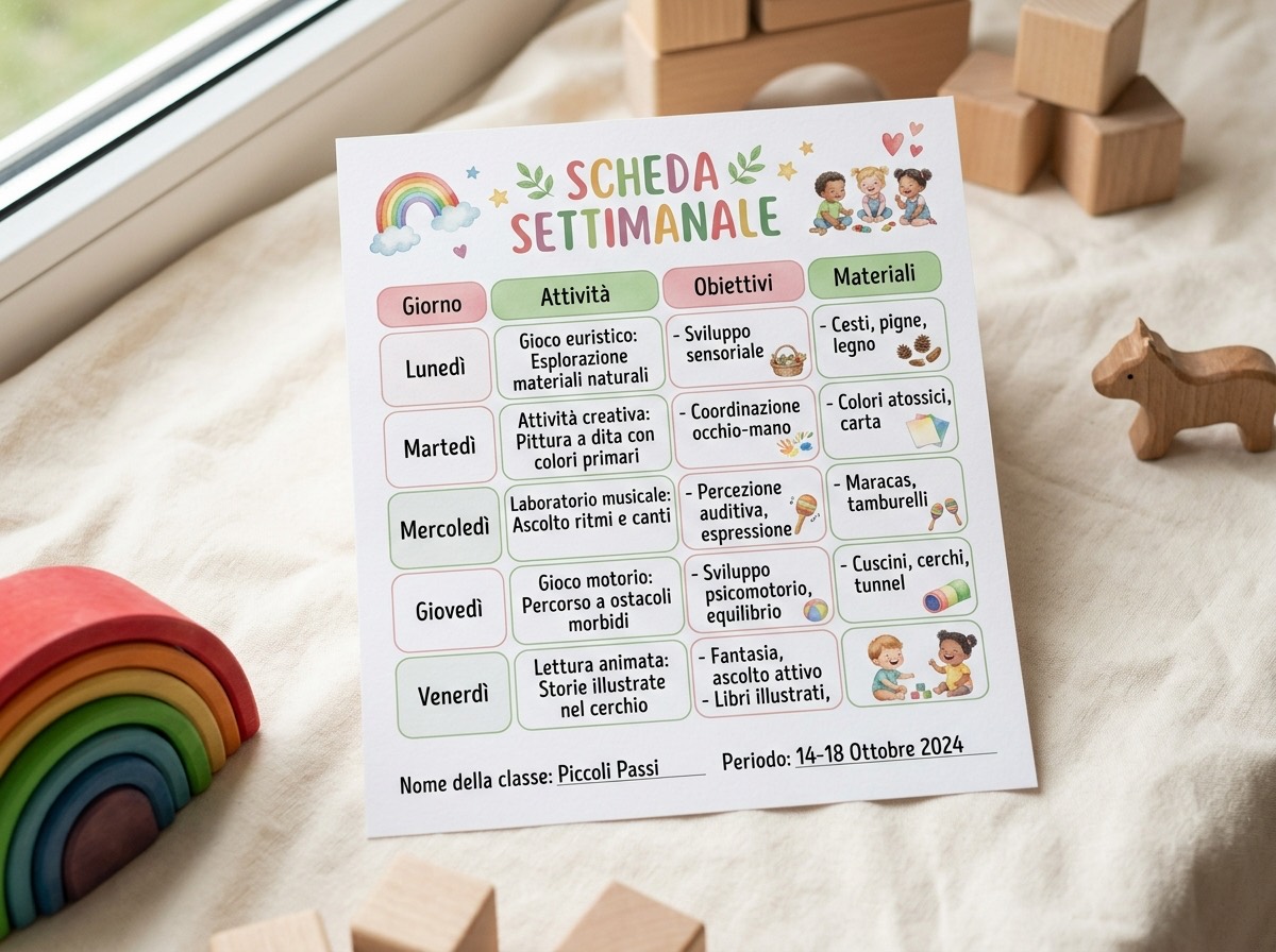 Scheda settimanale di esempio